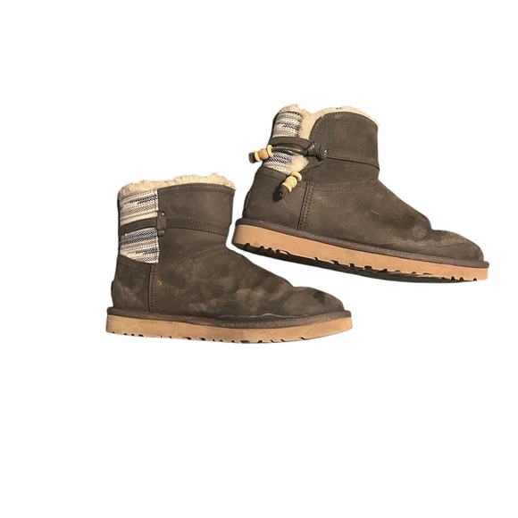 UGG Shoes - UGG Auburn Serape Mini Boots Women's Size 8 Casual Gray (water damage)